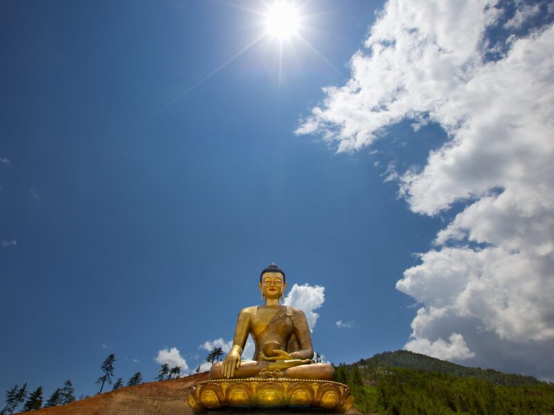 The giant buddha looking over Thimphu, Bhutan